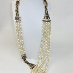 Heidi Daus 3-Pc Art Deco Master Clasp Interchangeable Pearl Bracelet Necklace